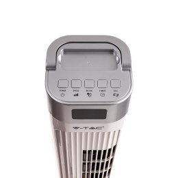Wentylator wieżowy V-TAC z wyświetlaczem temperatury i pilotem 55W 95cm biały VT-5536