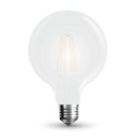 Żarówka LED V-TAC 7W filament E27 kula G95 mrożona VT-2057 6400K 840lm