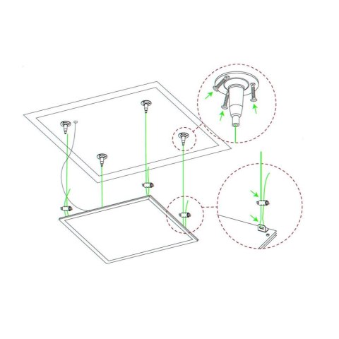 Zawiesia linki montażowe do paneli LED V-TAC VT-1200