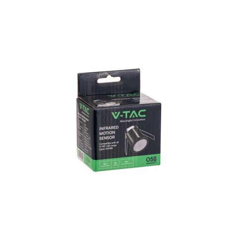 Czujnik ruchu V-TAC sufitowy 360st fi50 400W czarny VT-8092 5 lat gwarancji