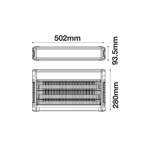 Lampa owadobójcza V-TAC 2x15W 100m2 502x93mm VT-3230