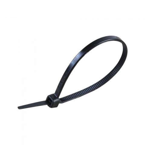Opaski zaciskowe V-TAC 2.5x200mm czarna 8kg Nylon66 (opak. 100szt)