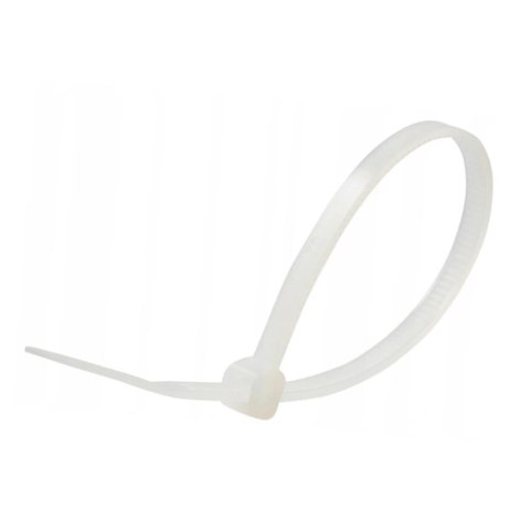 Opaski zaciskowe V-TAC 3.5x150mm biała 18kg Nylon66 (opak. 100szt)