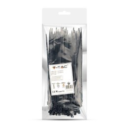 Opaski zaciskowe V-TAC 3.5x200mm czarna 18kg Nylon66 (opak. 100szt)