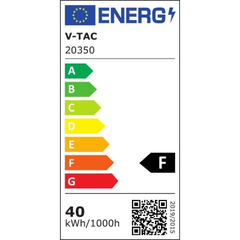 Oprawa V-TAC 40W LED liniowa natynkowa SAMSUNG CHIP 120cm VT-8-40 3000K 4300lm 5 lat gwarancji
