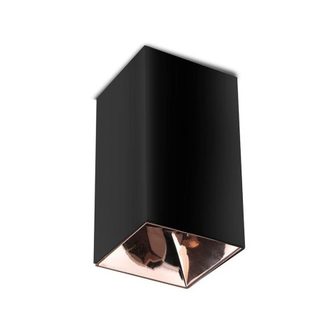 Oprawa sufitowa V-TAC GU10 kwadrat natynkowa czarny+różowe złoto 74x74x140mm VT-882SQ 3 lata gwarancji