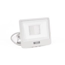 Projektor LED V-TAC 30W SAMSUNG CHIP czujnik ruchu biały przewód 1M VT-138S-1 4000K 2340lm 5 lat gwarancji