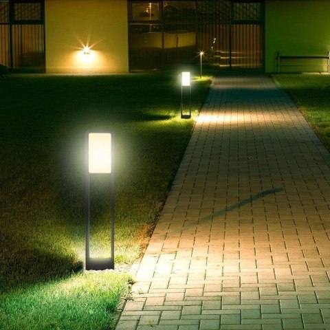 Słupek ogrodowy V-TAC 10W LED SAMSUNG CHIP czarny IP65 80cm VT-33 6400K 900lm 3 lata gwarancji
