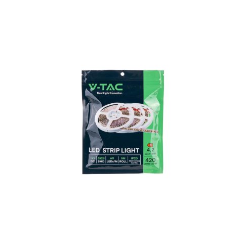 Taśma LED V-TAC 12V SMD3528 300LED IP20 4,2W/m VT-3528 60-IP20 6500K 420lm
