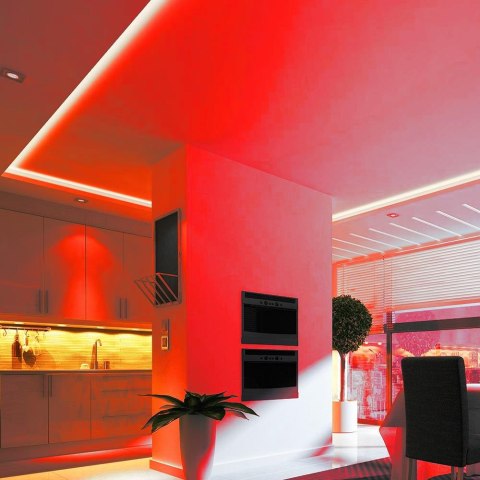 Taśma LED V-TAC 12V SMD5050 300LED IP20 11W/m VT-5050 60-IP20-11 Kolor Czerwony