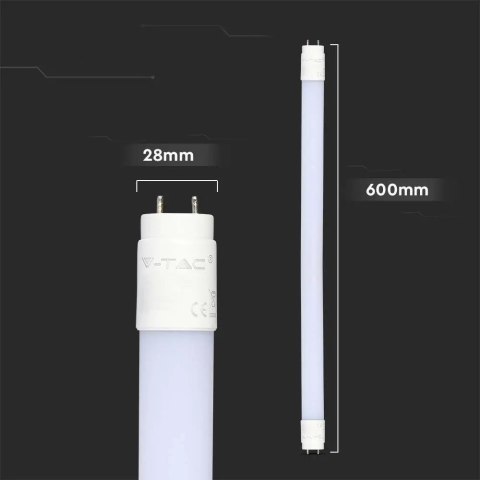 Tuba świetlówka LED T8 V-TAC SAMSUNG CHIP 60cm 7.5W G13 obrotowa nano plastic VT-062 6500K 850lm 5 lat gwarancji