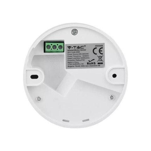 Czujnik ruchu 360st sufitowy na podczerwień biały V-TAC VT-8004