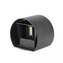 Oprawa ścienna 5W V-TAC góra dół regulowana czarny okrągły IP65 BRIDGELUX VT-756-B 4000K 700lm