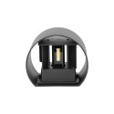 Oprawa ścienna 5W V-TAC góra dół regulowana czarny okrągły IP65 BRIDGELUX VT-756-B 4000K 700lm