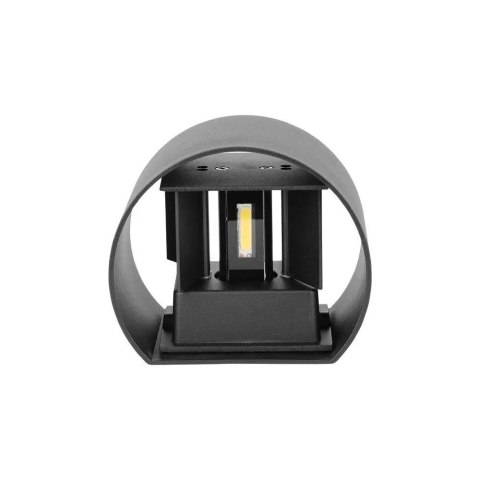 Oprawa ścienna 5W V-TAC góra dół regulowana czarny okrągły IP65 BRIDGELUX VT-756-B 4000K 700lm
