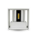 Oprawa ścienna V-TAC 5W kinkiet góra dół regulowana biały kwadrat IP65 BRIDGELUX VT-759-W 3000K 700lm