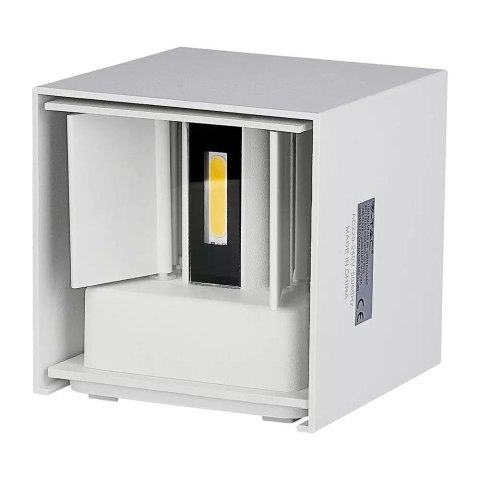 Oprawa ścienna V-TAC 5W kinkiet góra dół regulowana biały kwadrat IP65 BRIDGELUX VT-759-W 4000K 700lm