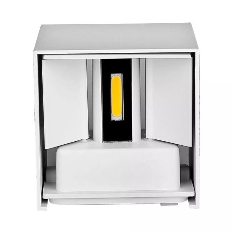 Oprawa ścienna V-TAC 5W kinkiet góra dół regulowana biały kwadrat IP65 BRIDGELUX VT-759-W 4000K 700lm