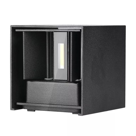 Oprawa ścienna V-TAC 5W kinkiet góra dół regulowana czarny kwadrat IP65 BRIDGELUX VT-759-B 3000K 700lm
