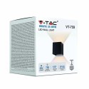Oprawa ścienna V-TAC 5W kinkiet góra dół regulowana czarny kwadrat IP65 BRIDGELUX VT-759-B 3000K 700lm