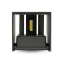 Oprawa ścienna V-TAC 5W kinkiet góra dół regulowana czarny kwadrat IP65 BRIDGELUX VT-759-B 4000K 700lm
