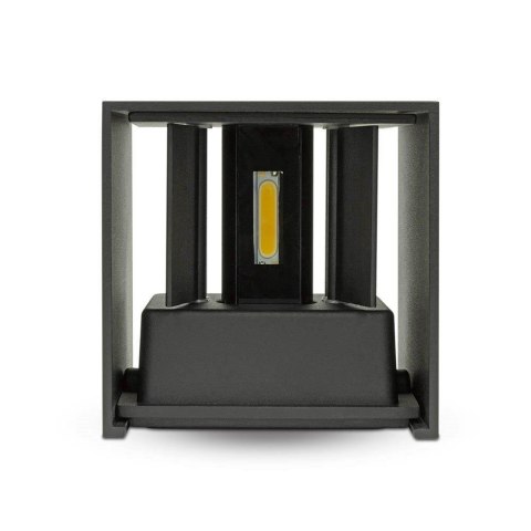 Oprawa ścienna V-TAC 5W kinkiet góra dół regulowana czarny kwadrat IP65 BRIDGELUX VT-759-B 4000K 700lm
