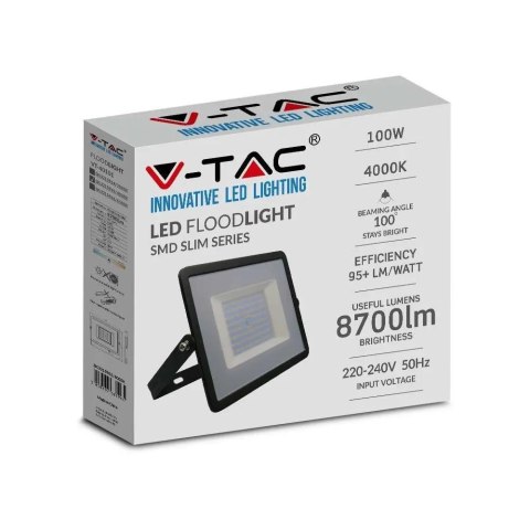 Projektor LED V-TAC 100W SMD E-series czarny VT-40101 6500K 8700lm