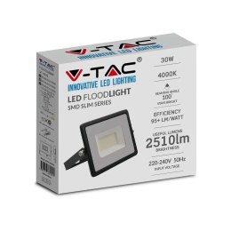 Projektor LED V-TAC 30W SMD E-series czarny VT-4031 4000K 2510lm