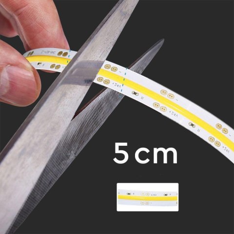 Taśma LED V-TAC bezpunktowa COB 280LED 24V 10W/m VT-COB 6500K 950lm