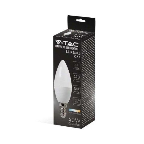 Żarówka LED V-TAC 4,5W E14 świeczka VT-1855 4000K 470lm