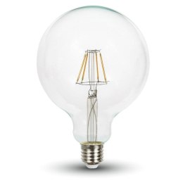 Żarówka LED V-TAC 6W filament E27 G125 VT-2147 6400K 806lm