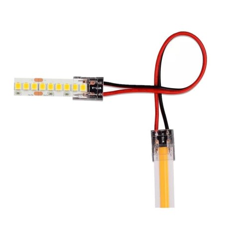 Konektor złączka taśm LED V-TAC przeźroczysta taśma-przewód-taśma gęste/zwykłe/COB 10mm
