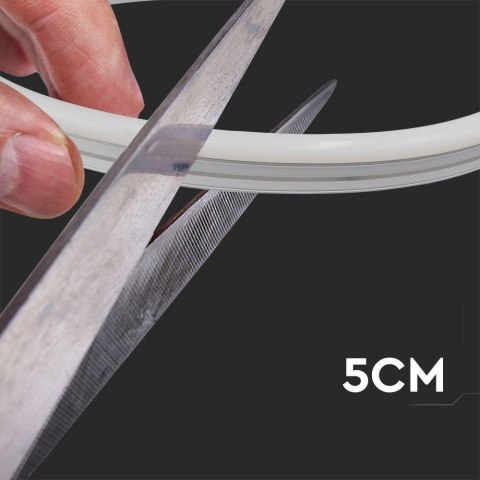 Neon flex V-TAC 24V IP68 10mb cięcie co 5cm 6,5W/m IP68 VT-554 Kolor Żółty 260lm