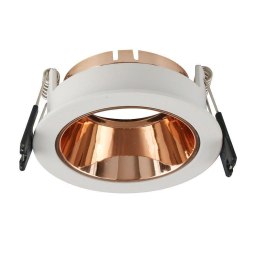 Oczko V-TAC GU10 wpuszczane białe/złoty mosiądz okrągłe VT-872-WR 3 lata gwarancji