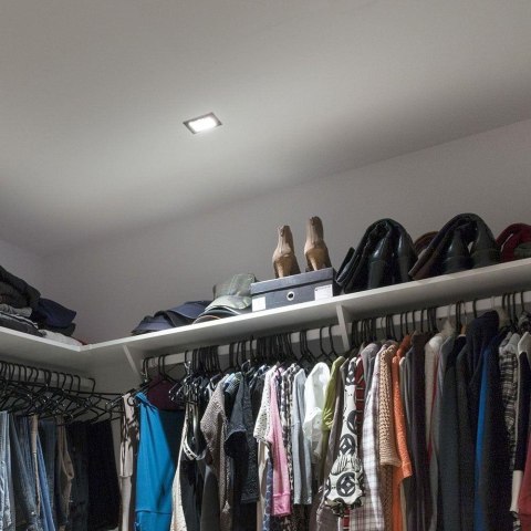 Oczko V-TAC aluminiowe GU10 kwadrat białe/czarne VT-781SQ-WH