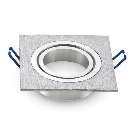 Oczko V-TAC aluminiowe odlew 1xGU10 kwadrat aluminium szczotkowane VT-782SQ-AB