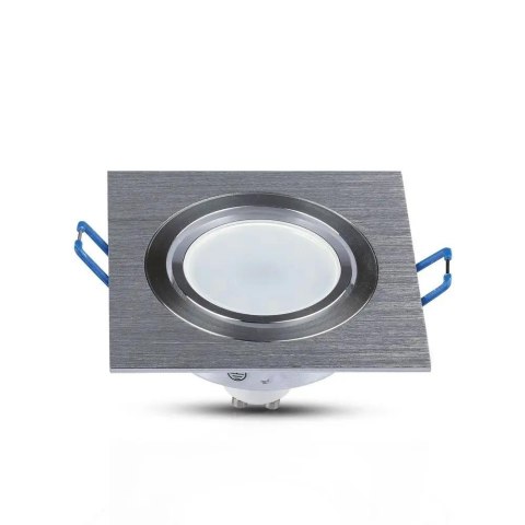 Oczko V-TAC aluminiowe odlew 1xGU10 kwadrat aluminium szczotkowane VT-782SQ-AB