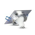 Oczko V-TAC aluminiowe odlew 1xGU10 kwadrat aluminium szczotkowane VT-782SQ-AB