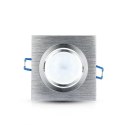 Oczko V-TAC aluminiowe odlew 1xGU10 kwadrat aluminium szczotkowane VT-782SQ-AB