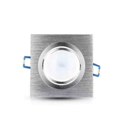 Oczko V-TAC aluminiowe odlew 1xGU10 kwadrat aluminium szczotkowane VT-782SQ-AB