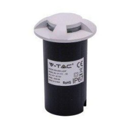 Oprawa gruntowa ogrodowa najazdowa 1W LED biała 4-stronna IP67 V-TAC VT-1171-W 6500K 10lm