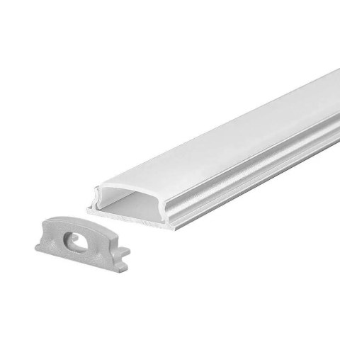 Profil aluminiowy V-TAC 2mb anodowany do taśm LED elastyczny giętki 18x6mm VT-8138