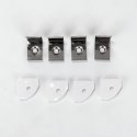 Profil aluminiowy anodowany kątowy V-TAC 2mb klosz mleczny VT-8114