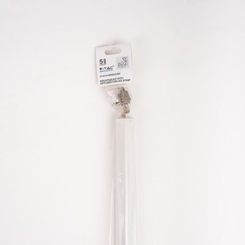 Profil aluminiowy kątowy biały V-TAC 2mb klosz mleczny VT-8114W 5 lat gwarancji