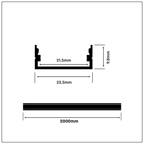 Profil aluminiowy na dwie taśmy biały V-TAC 2mb klosz mleczny VT-8108-W 5 lat gwarancji