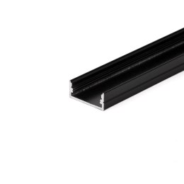 Profil aluminiowy na dwie taśmy czarny V-TAC 2mb czarny klosz VT-8108