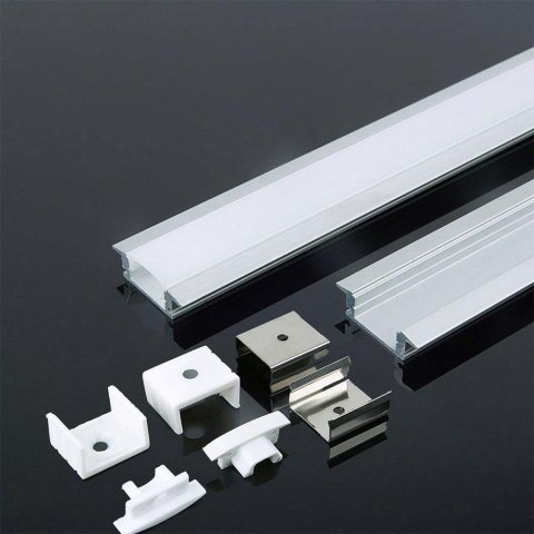 Profil aluminiowy wpuszczany biały V-TAC 2mb klosz mleczny VT-8106-W 5 lat gwarancji