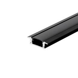 Profil aluminiowy wpuszczany czarny V-TAC 2mb klosz czarny VT-8106