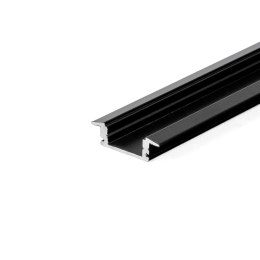 Profil aluminiowy wpuszczany czarny V-TAC 2mb klosz czarny VT-8106