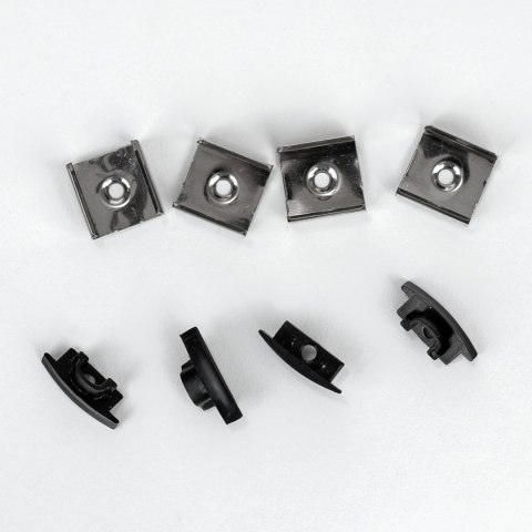 Profil aluminiowy wpuszczany czarny V-TAC 2mb klosz czarny VT-8106